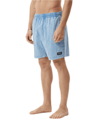 Afends - The Dopamine Organic Swim Short 18" - Blue Acid Wash - Velocity 21