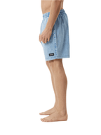 Afends - The Dopamine Organic Swim Short 18" - Blue Acid Wash - Velocity 21