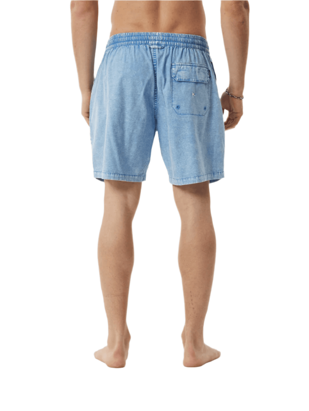 Afends - The Dopamine Organic Swim Short 18" - Blue Acid Wash - Velocity 21