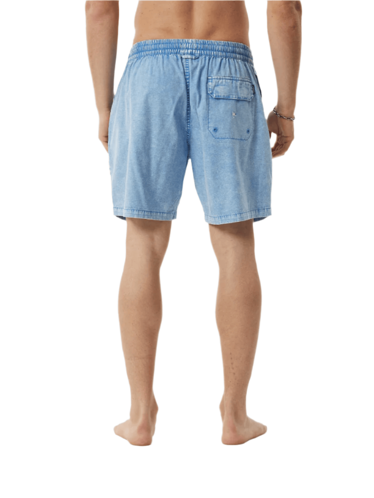 Afends - The Dopamine Organic Swim Short 18" - Blue Acid Wash - Velocity 21