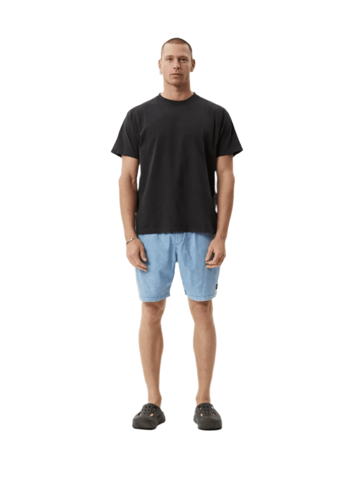Afends - The Dopamine Organic Swim Short 18" - Blue Acid Wash - Velocity 21