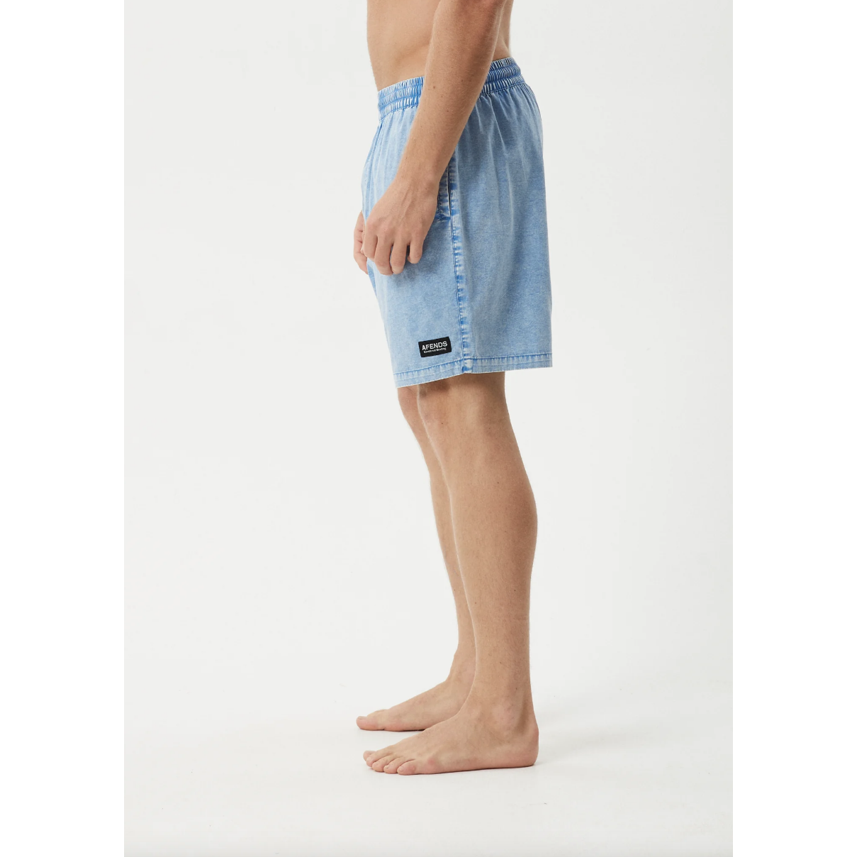 Afends - The Dopamine Organic Swim Short 18" - Blue Acid Wash - Velocity 21