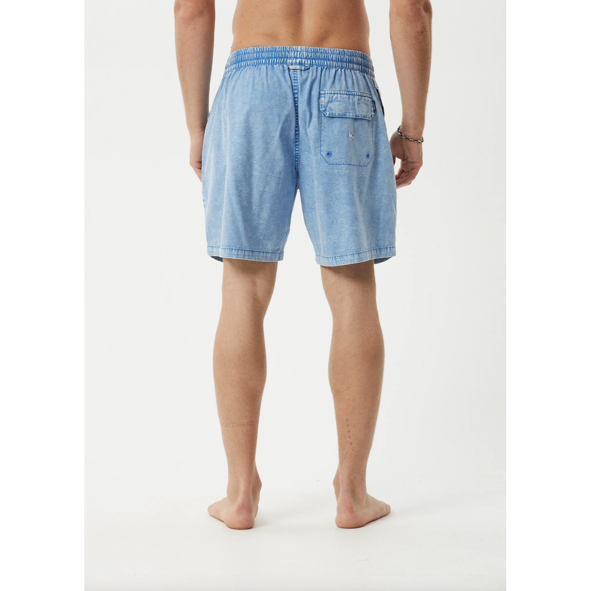 Afends - The Dopamine Organic Swim Short 18" - Blue Acid Wash - Velocity 21