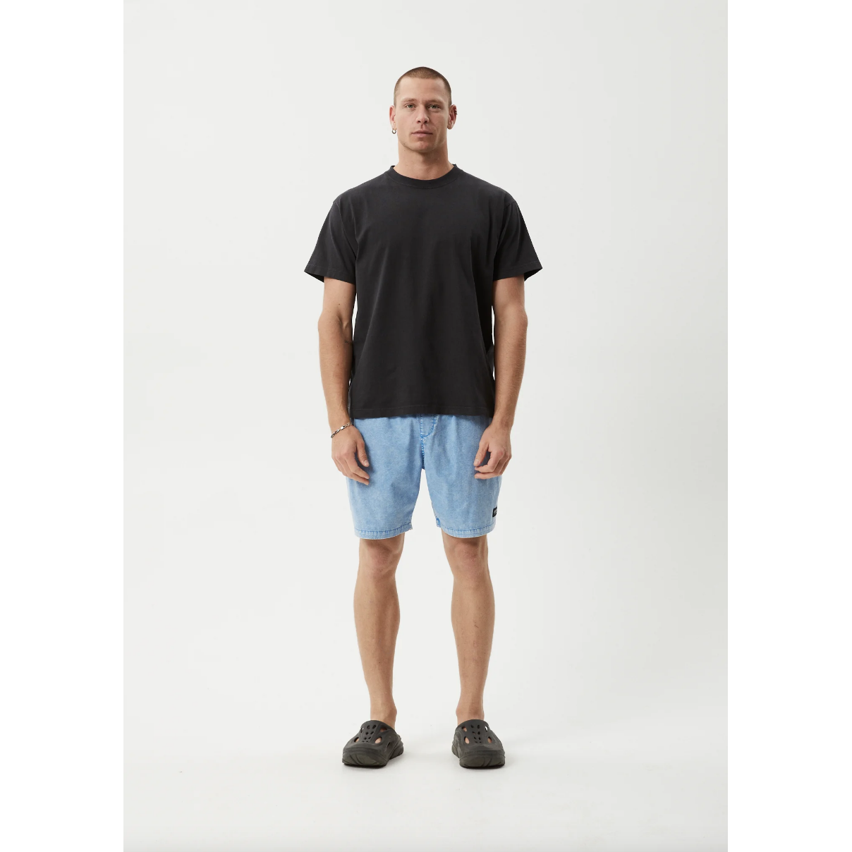 Afends - The Dopamine Organic Swim Short 18" - Blue Acid Wash - Velocity 21