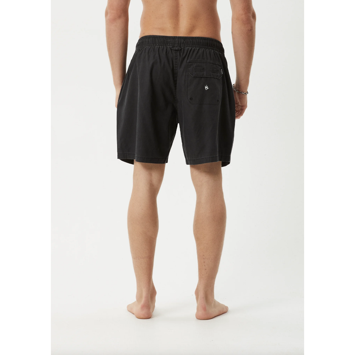 Afends - The Dopamine Organic Swim Short 18" - Black Acid Wash - Velocity 21