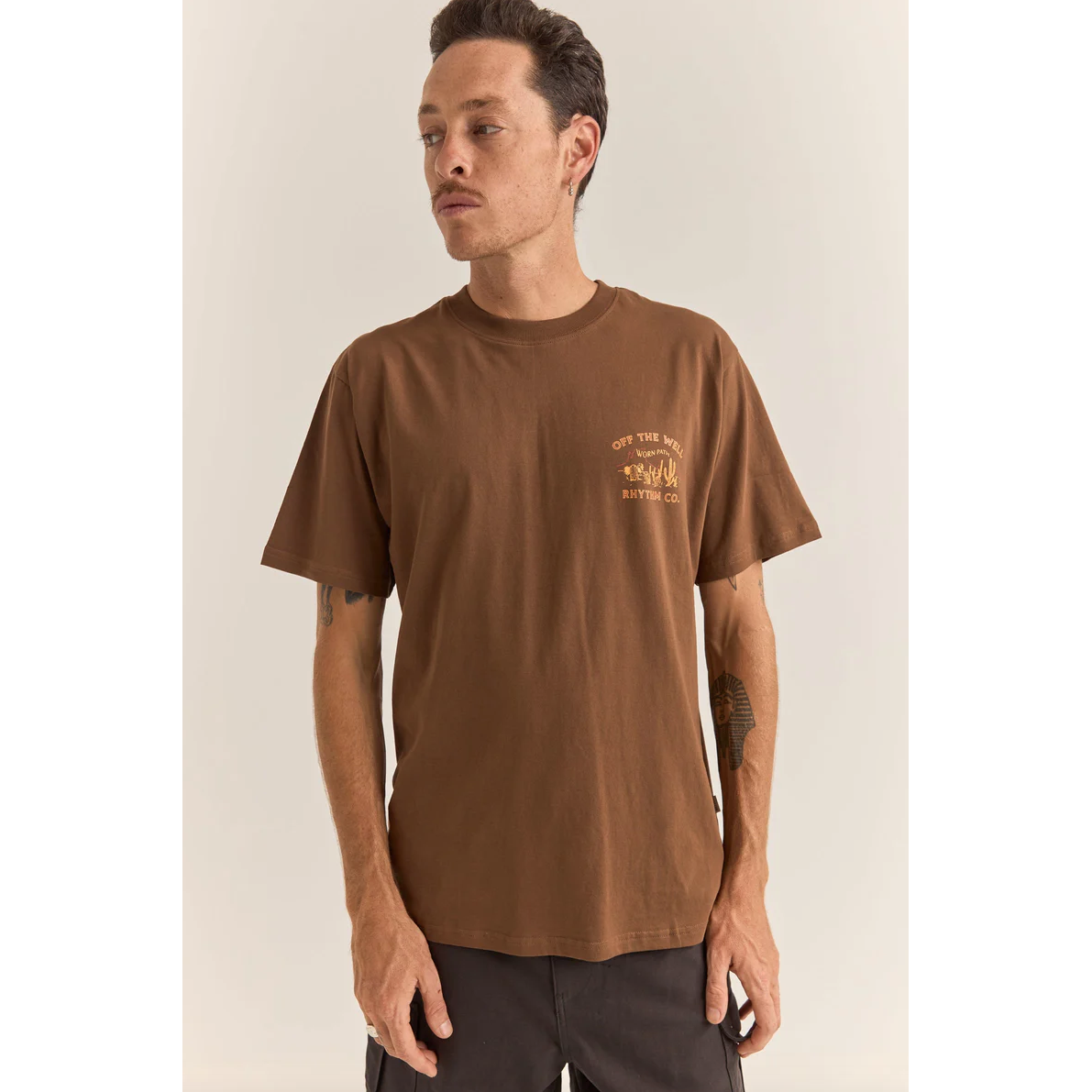 Rhythm - Worn Path SS Tee - Chocolate - Velocity 21