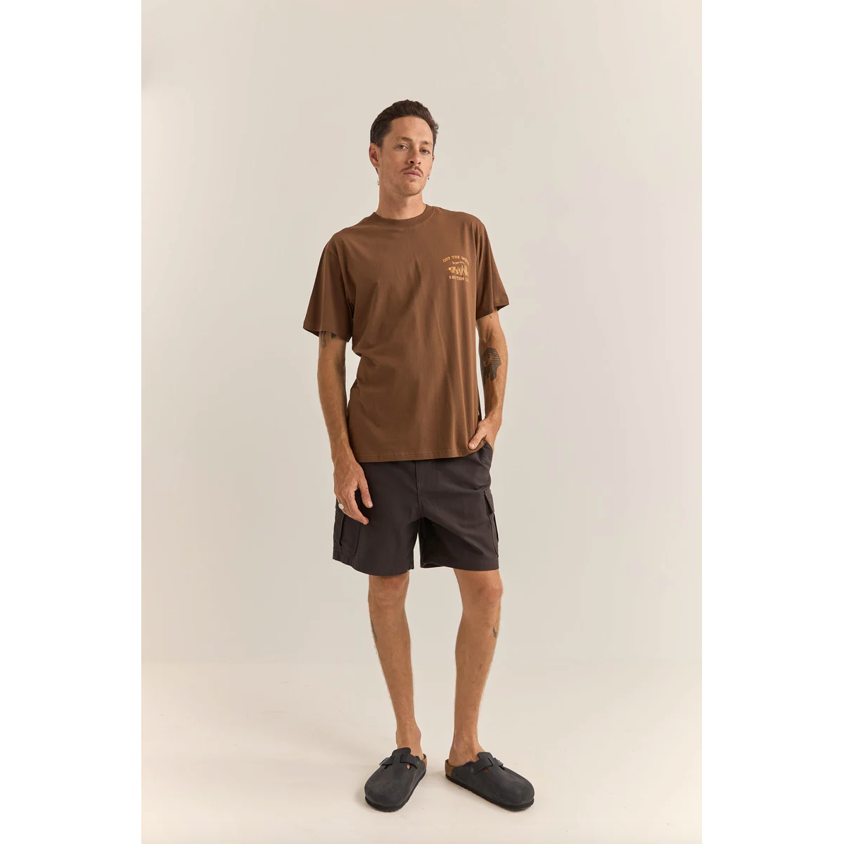 Rhythm - Worn Path SS Tee - Chocolate - Velocity 21
