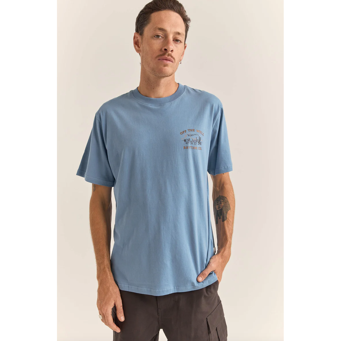 Rhythm - Worn Path SS Tee - Sea Blue - Velocity 21