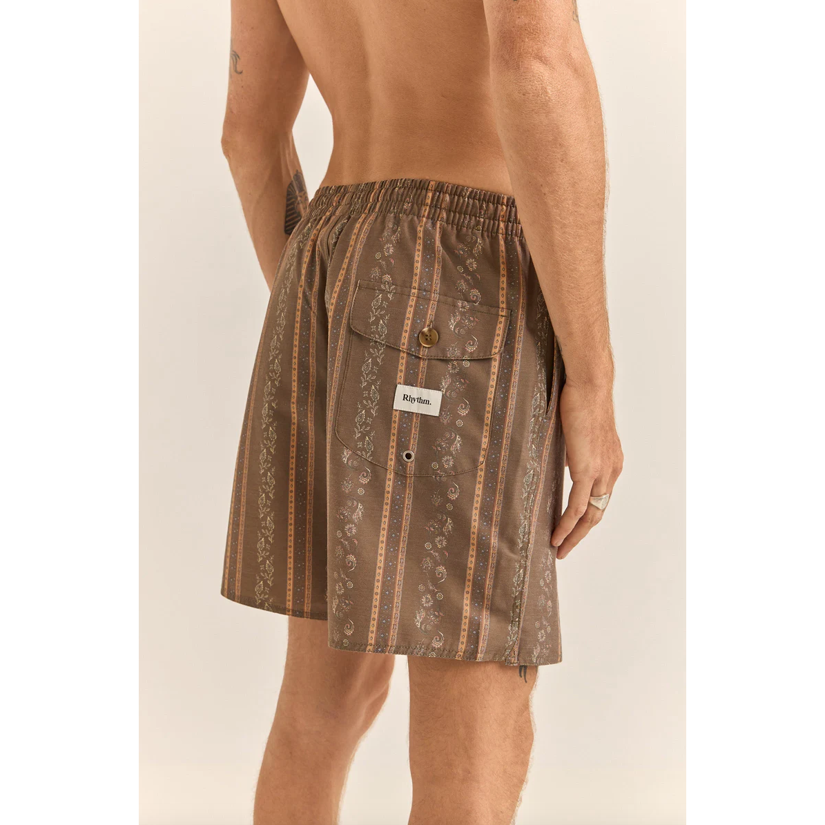 Rhythm - Paisley Stripe Beach Short - Velocity 21