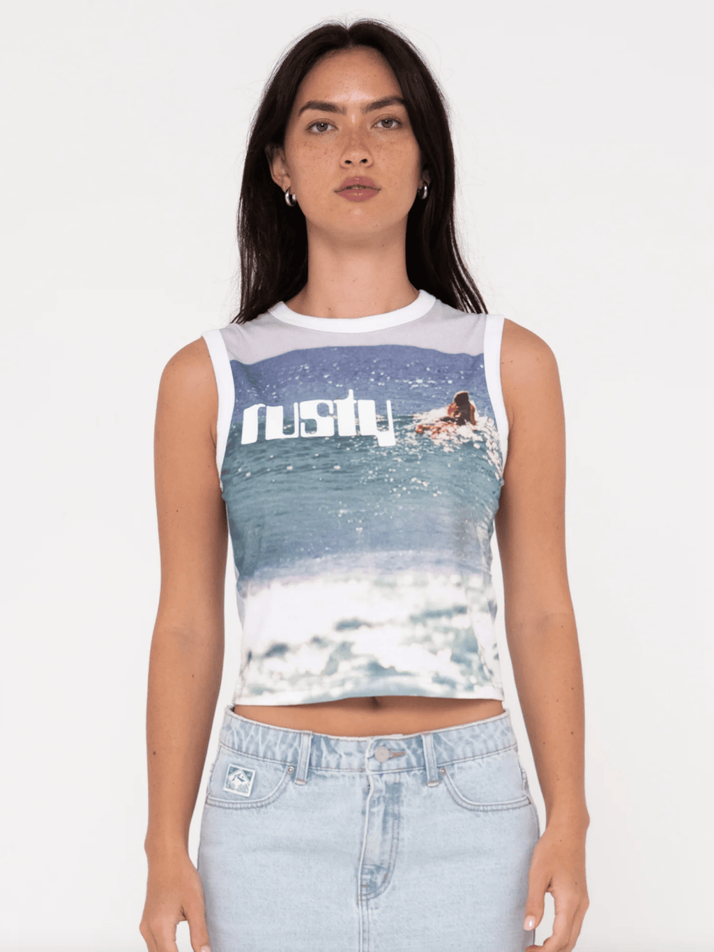 Rusty - All Ova Slim Fit Sleeveless Skimmer Tank - Velocity 21
