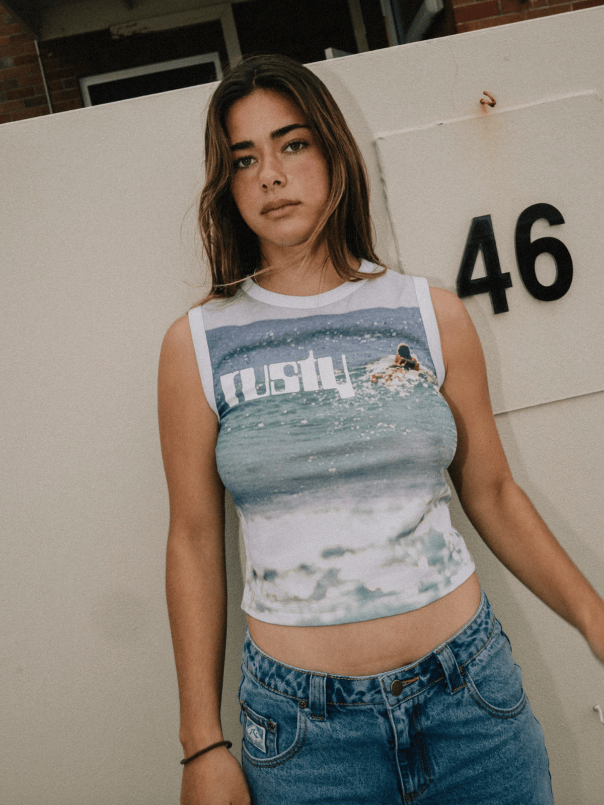 Rusty - All Ova Slim Fit Sleeveless Skimmer Tank - Velocity 21