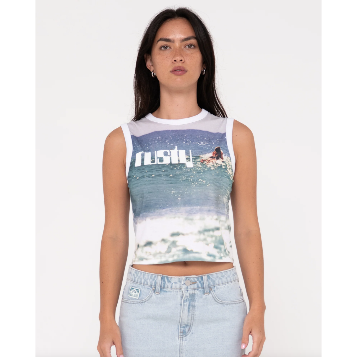Rusty - All Ova Slim Fit Sleeveless Skimmer Tank - Velocity 21