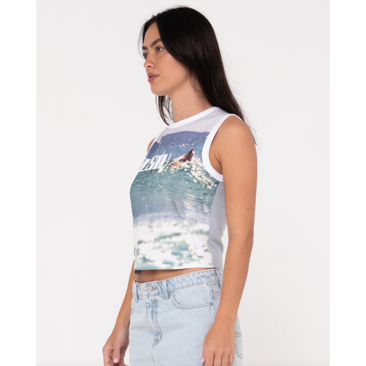 Rusty - All Ova Slim Fit Sleeveless Skimmer Tank - Velocity 21