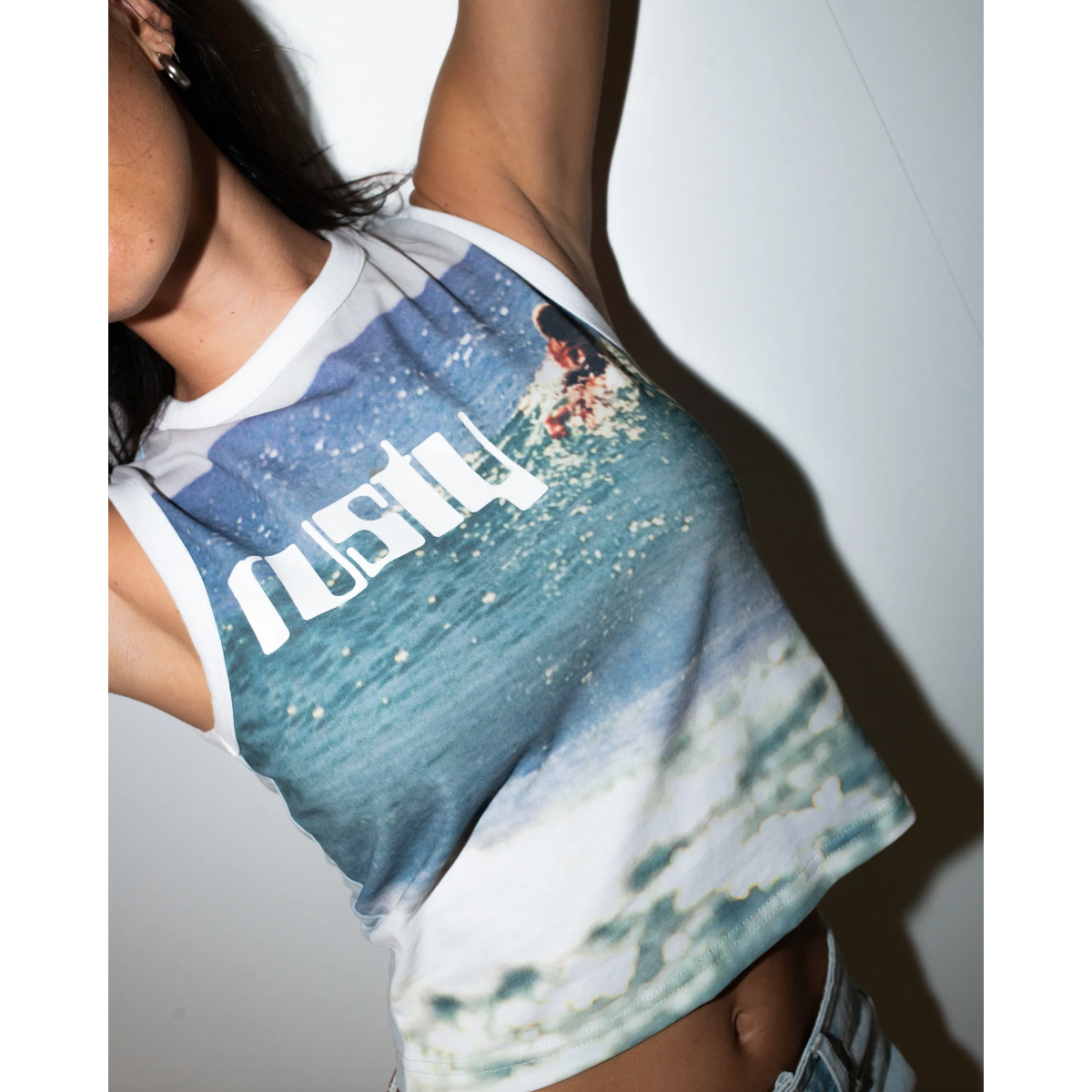 Rusty - All Ova Slim Fit Sleeveless Skimmer Tank - Velocity 21