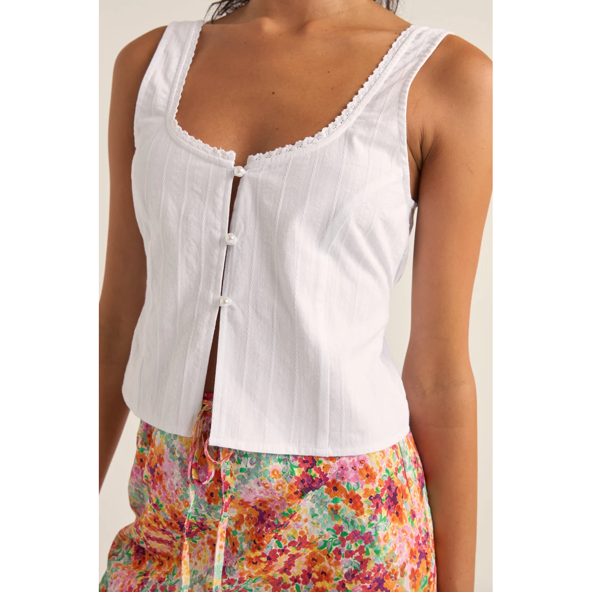 Rhythm - Brighton Button Front Top - Velocity 21
