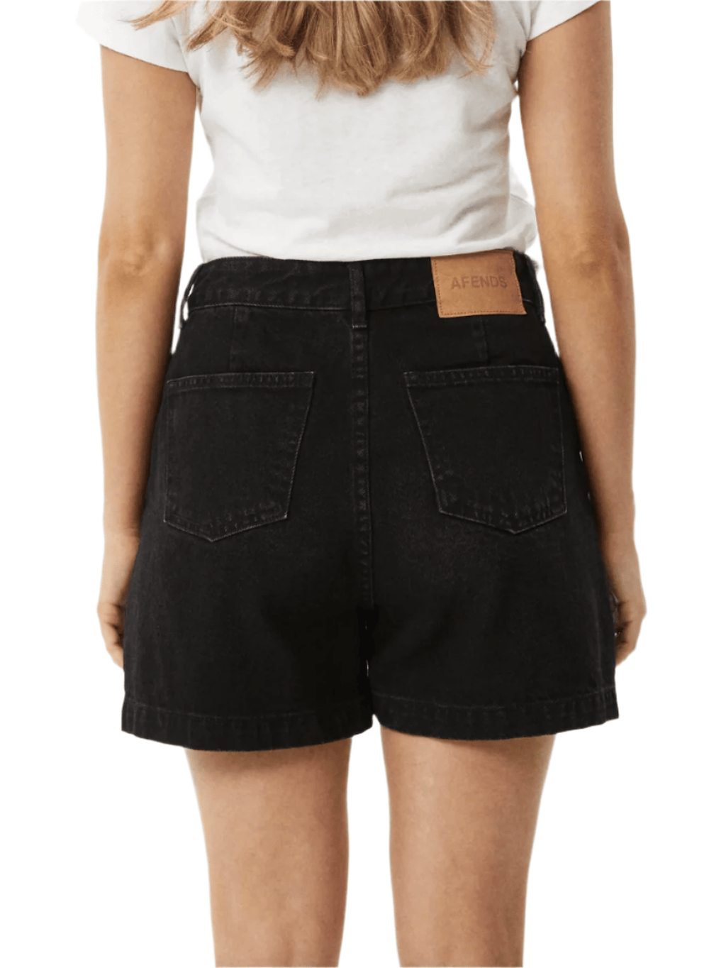 Afends - Seventy Threes Organic Denim High Waisted Shorts - Washed Black - Velocity 21