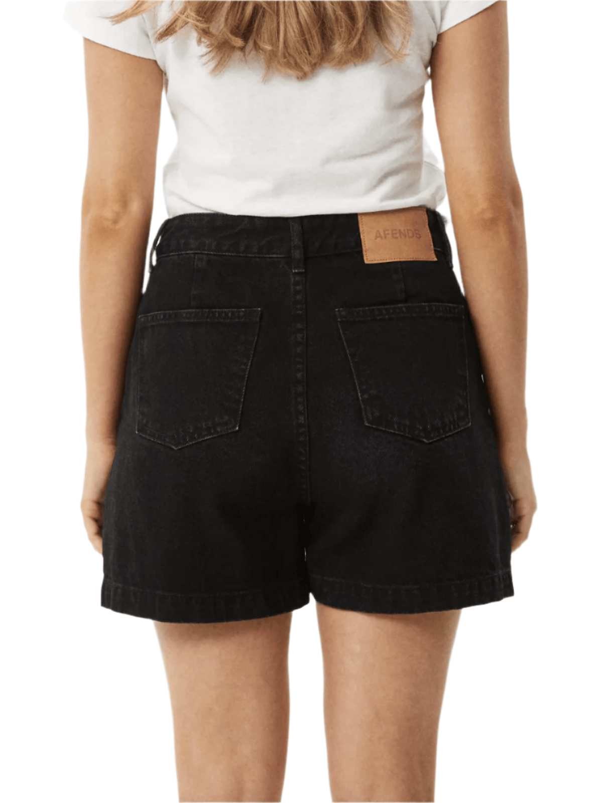Afends - Seventy Threes Organic Denim High Waisted Shorts - Washed Black - Velocity 21