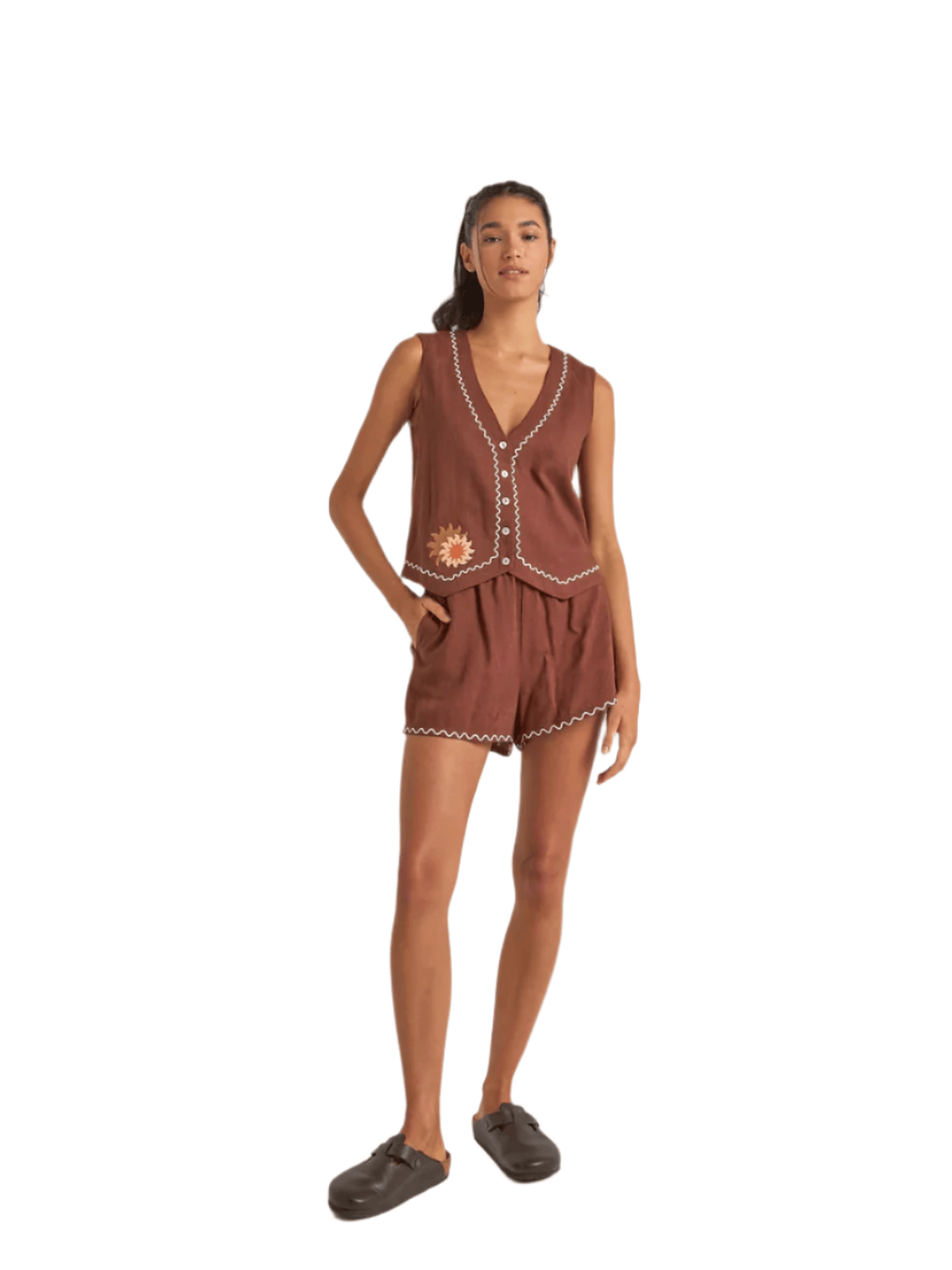 Rhythm - Solis Embroidered Short - Velocity 21