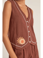 Rhythm - Solis Embroidered Vest - Velocity 21