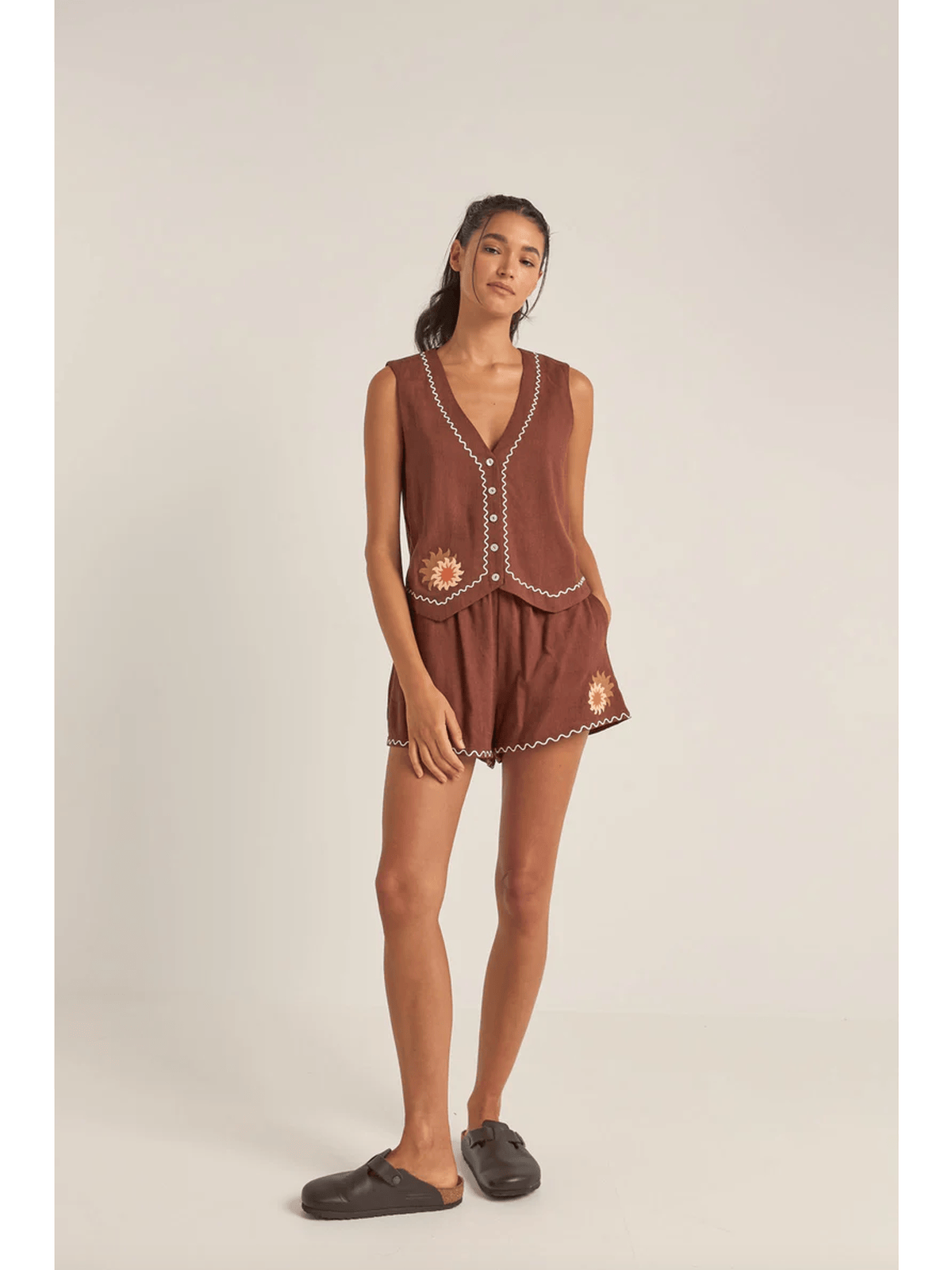 Rhythm - Solis Embroidered Vest - Velocity 21