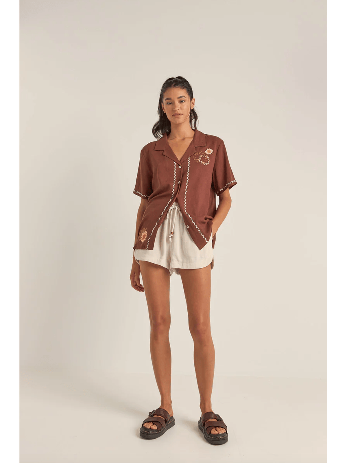 Rhythm - Solis Embroidered SS Shirt - Velocity 21