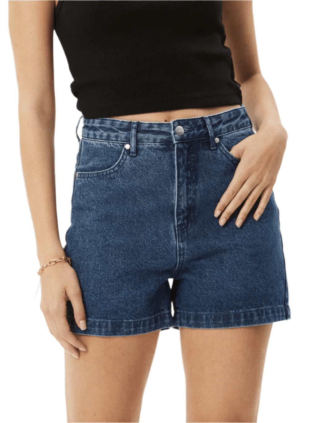Afends - Seventy Threes Hemp Denim High Waisted Shorts - Velocity 21
