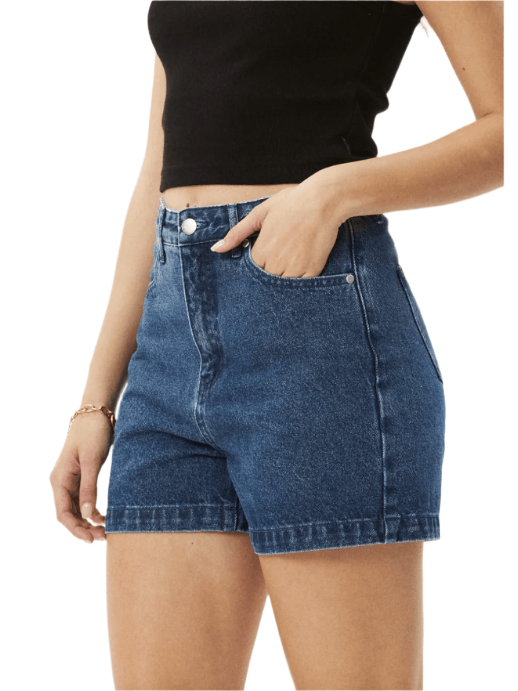 Afends - Seventy Threes Hemp Denim High Waisted Shorts - Velocity 21