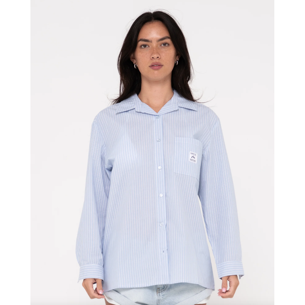 Rusty - Ava Stripe Oversized Shirt - Velocity 21