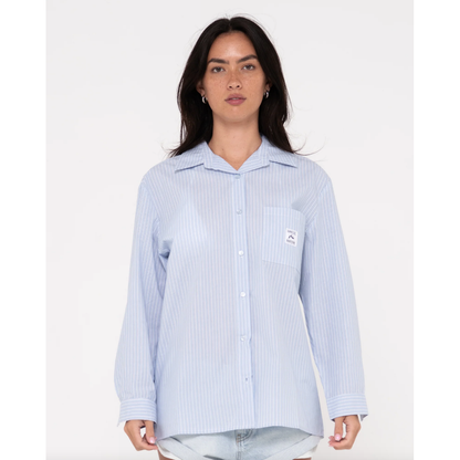 Rusty - Ava Stripe Oversized Shirt - Velocity 21
