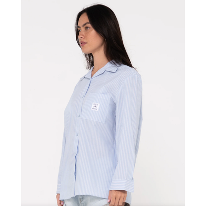 Rusty - Ava Stripe Oversized Shirt - Velocity 21