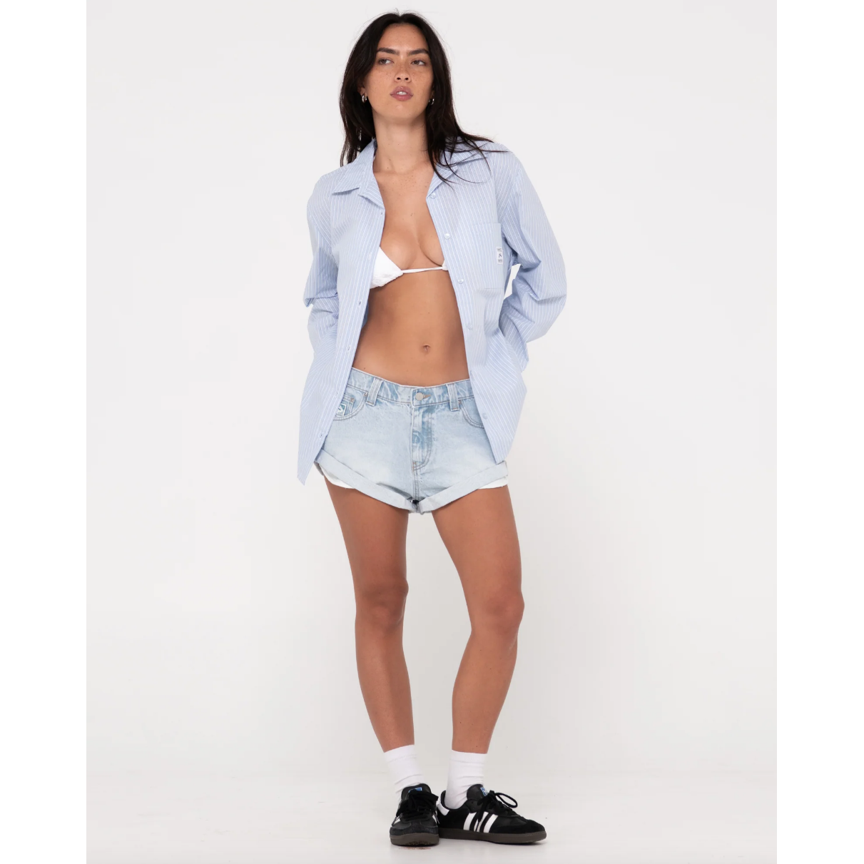 Rusty - Ava Stripe Oversized Shirt - Velocity 21