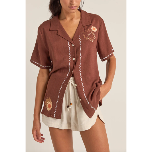 Rhythm - Solis Embroidered SS Shirt - Velocity 21