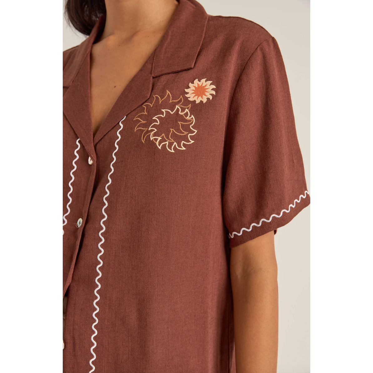 Rhythm - Solis Embroidered SS Shirt - Velocity 21