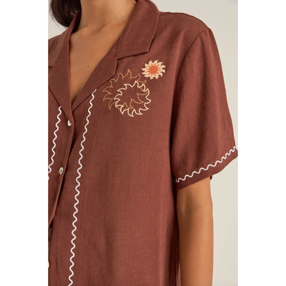 Rhythm - Solis Embroidered SS Shirt - Velocity 21