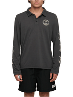Salty Crew - Tailgate Polo LS Sunshirt - Coal - Velocity 21