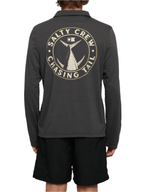 Salty Crew - Tailgate Polo LS Sunshirt - Coal - Velocity 21
