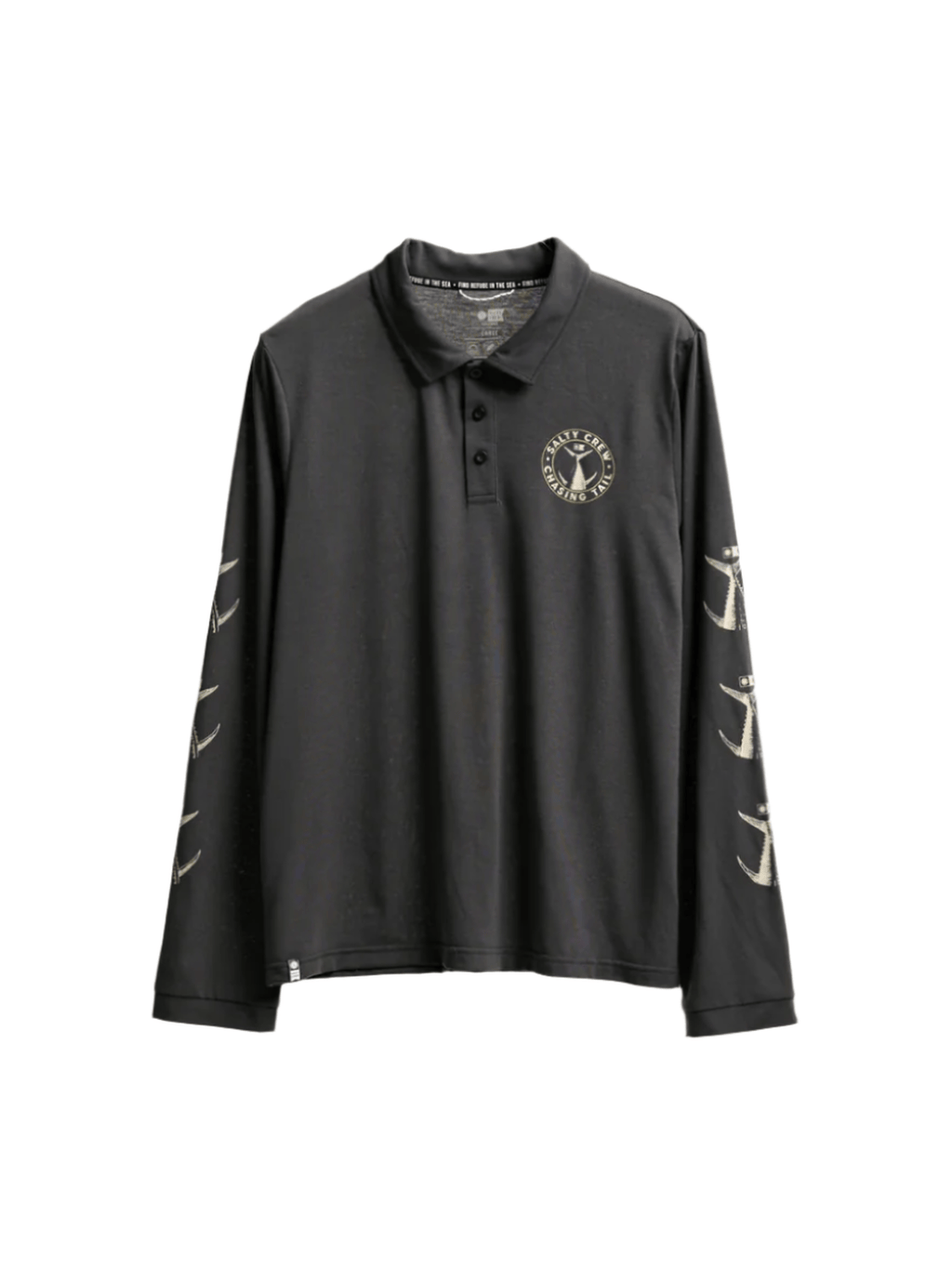 Salty Crew - Tailgate Polo LS Sunshirt - Coal - Velocity 21