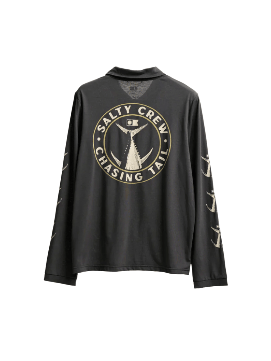 Salty Crew - Tailgate Polo LS Sunshirt - Coal - Velocity 21