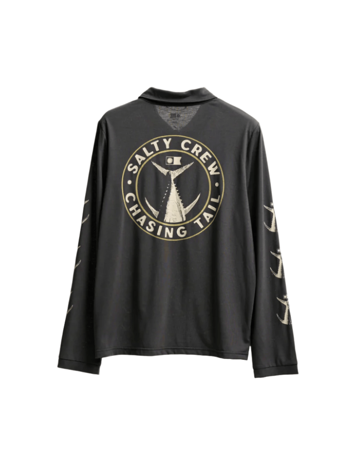 Salty Crew - Tailgate Polo LS Sunshirt - Coal - Velocity 21
