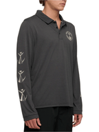 Salty Crew - Tailgate Polo LS Sunshirt - Coal - Velocity 21