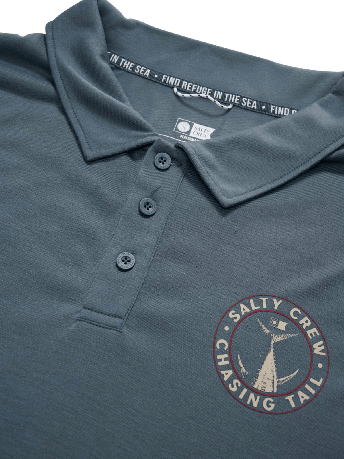 Salty Crew - Tailgate Polo LS Sunshirt - Storm - Velocity 21