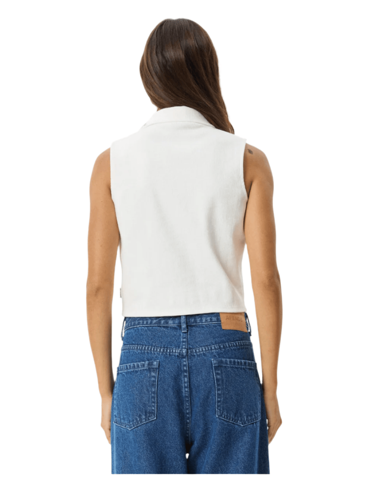 Afends - Eliza Hemp Rib Sleeveless Shirt - Off White - Velocity 21