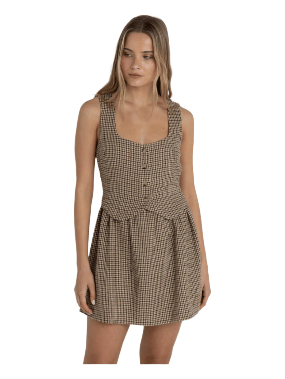 Rhythm - Mollie Check Vest Mini Dress - Velocity 21