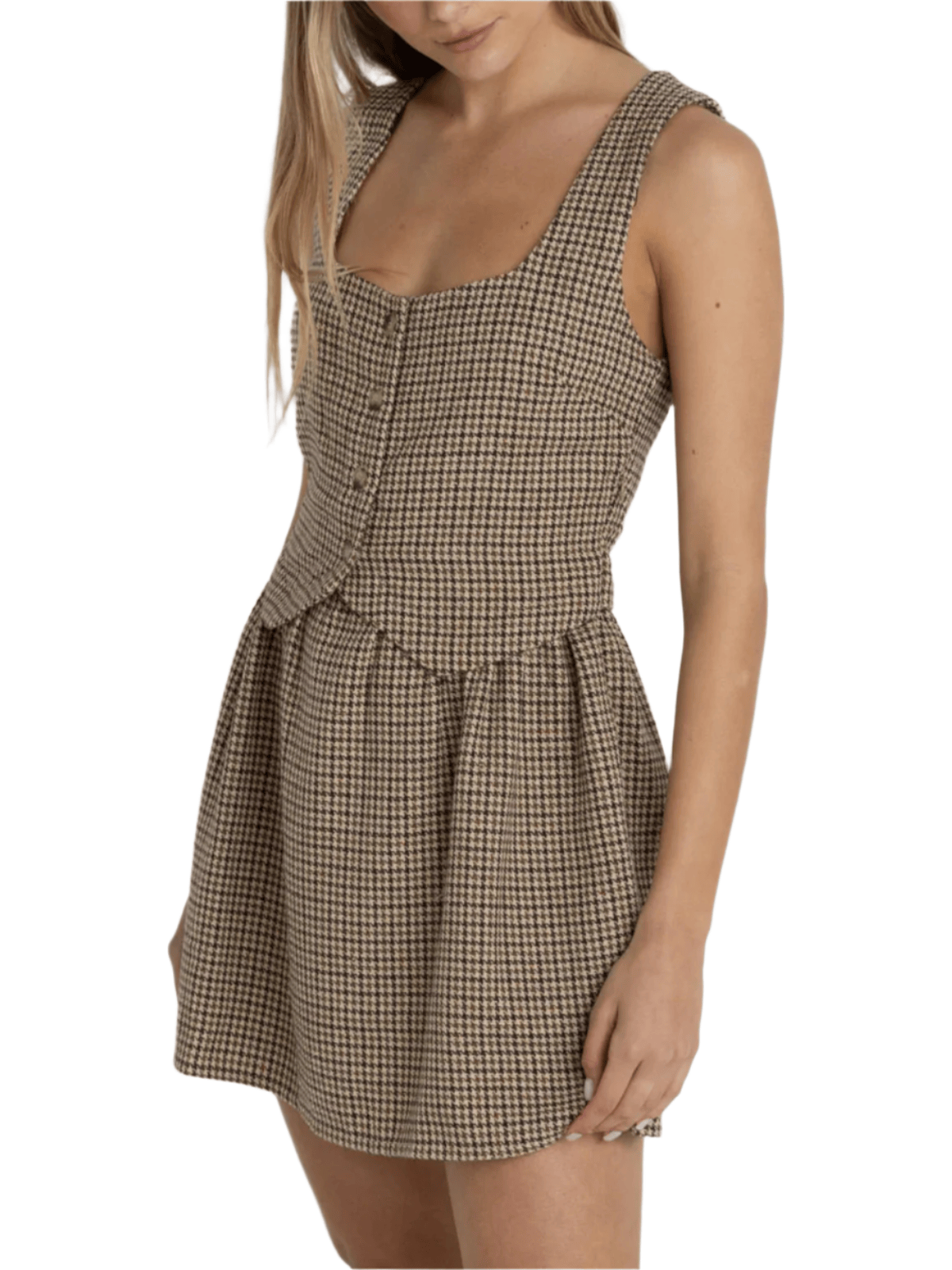 Rhythm - Mollie Check Vest Mini Dress - Velocity 21