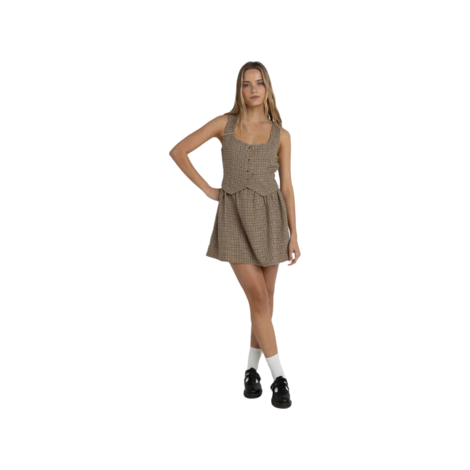 Rhythm - Mollie Check Vest Mini Dress - Velocity 21
