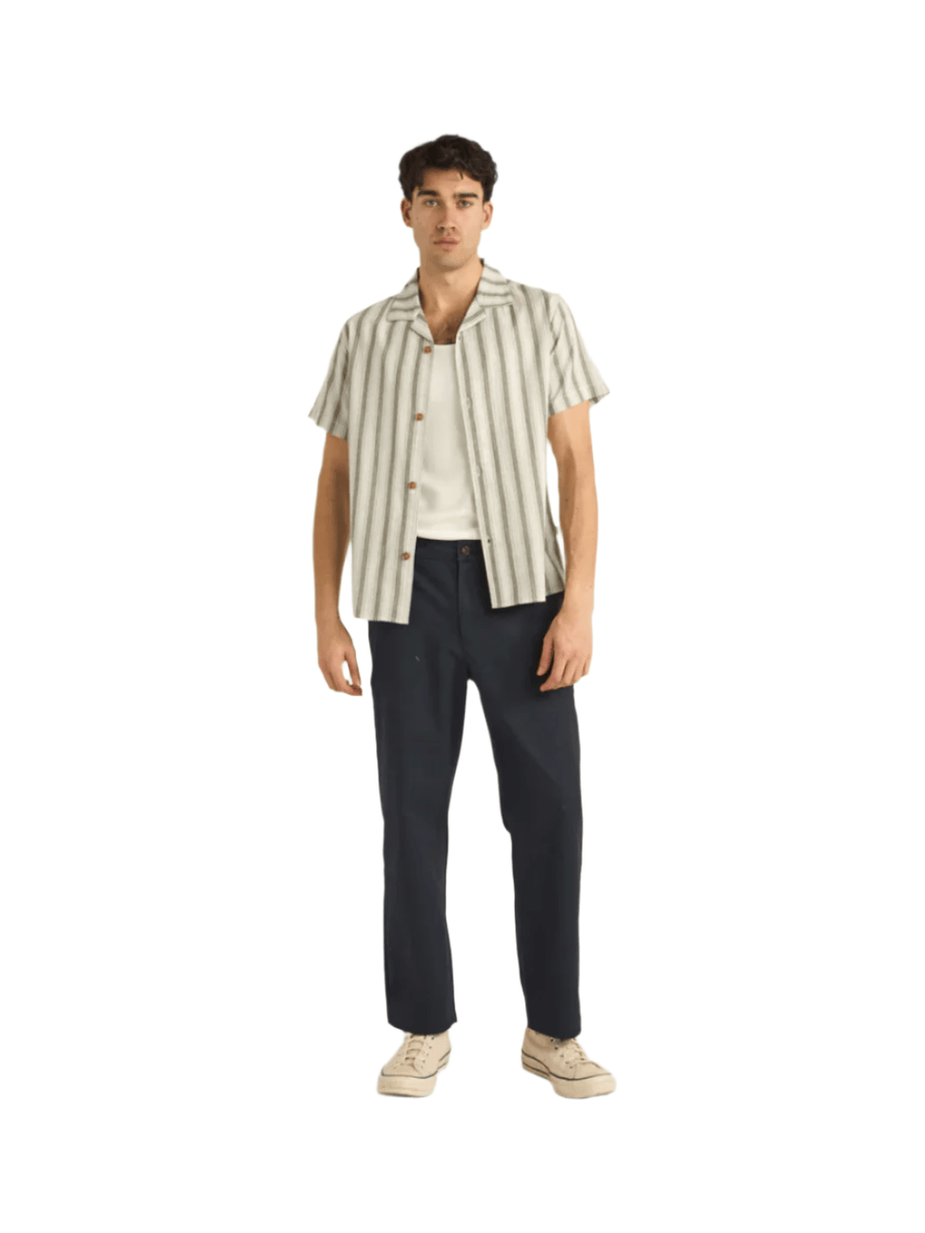 Rhythm - Vacation Stripe SS Shirt - Fern - Velocity 21
