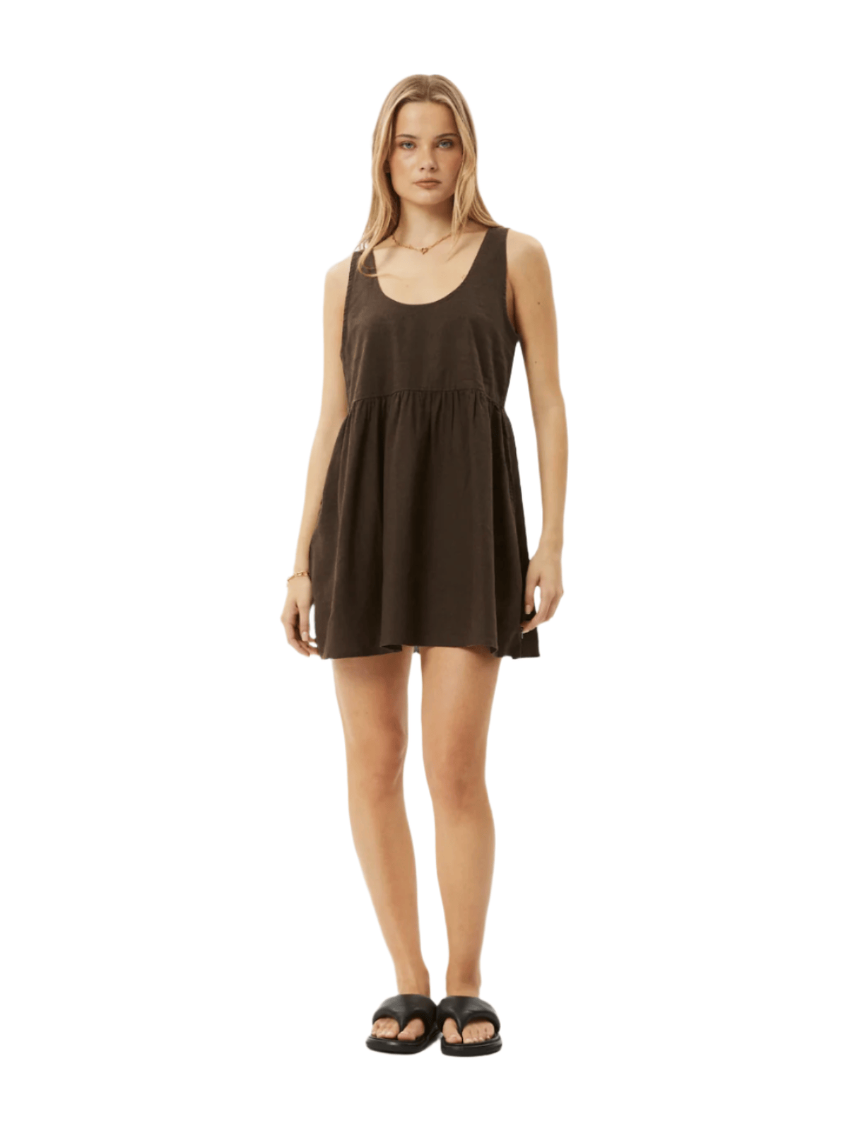 Afends - Jesse Hemp Mini Dress - Coffee - Velocity 21