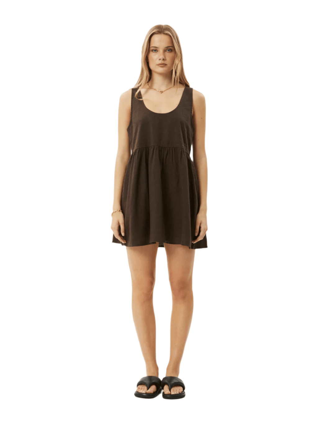 Afends - Jesse Hemp Mini Dress - Coffee - Velocity 21