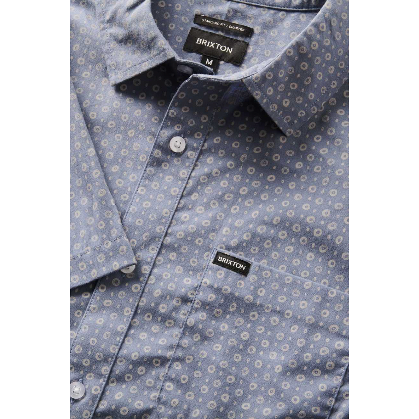 Brixton - Charter Print SS Woven - Flint Stone Blue - Velocity 21