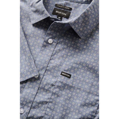 Brixton - Charter Print SS Woven - Flint Stone Blue - Velocity 21